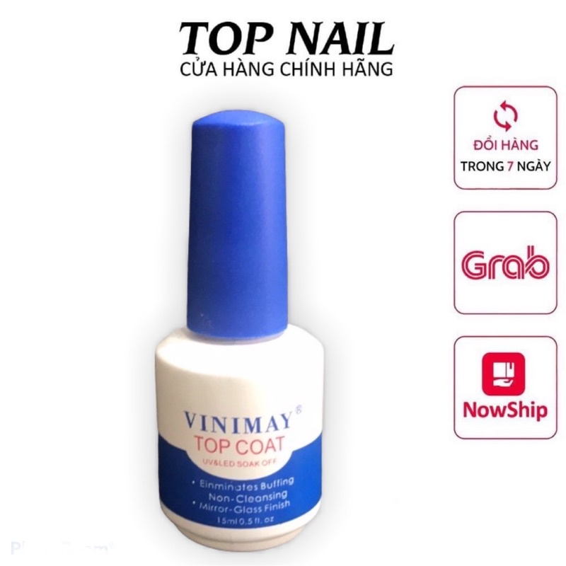 Top bóng sơn gel siêu bóng Vinimay chính hãng 15ml