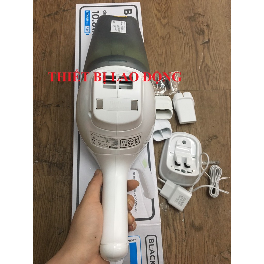 7.2V MÁY HÚT BỤI ƯỚT+KHÔ BLACK+DECKER DÙNG PIN LI-ION CẦM TAY WD7201G-B1