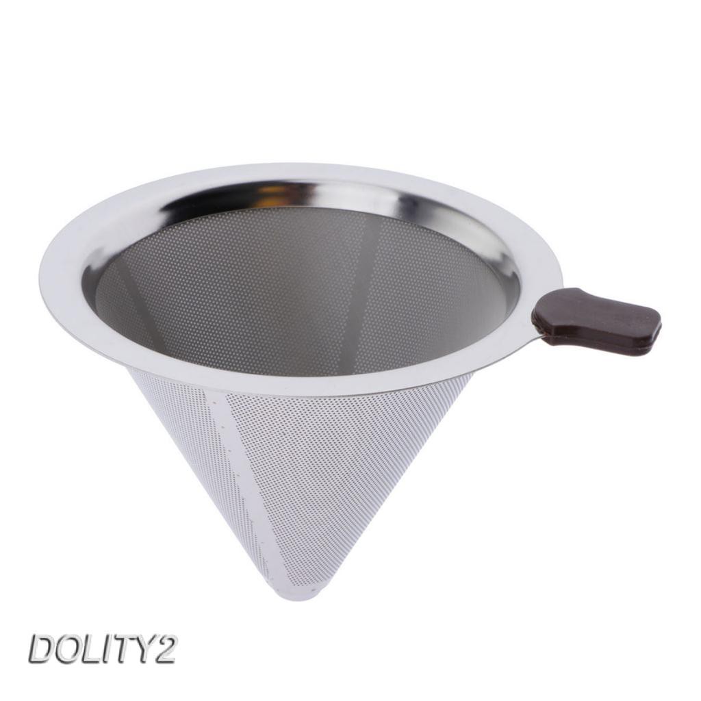 1 Bộ Lọc Cà Phê Hình Nón Bằng Thép Không Gỉ Tái Sử Dụng Được 12.5cm A