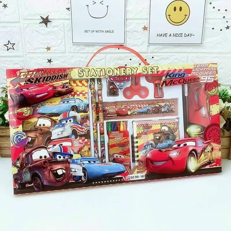 Bộ dụng cụ học tập 10 món màu sắc ngộ nghĩnh cho bé trai bé gái