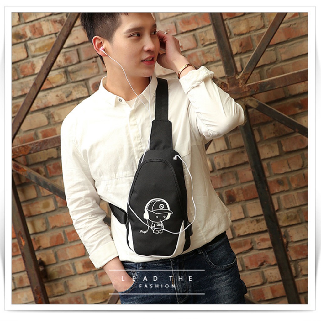 Túi Đeo Chéo Dạ Quang Phát Sáng Cực Độc & Lạ, Có Sẵn Cáp Sạc và Lỗ Tai Nghe | BigBuy360 - bigbuy360.vn