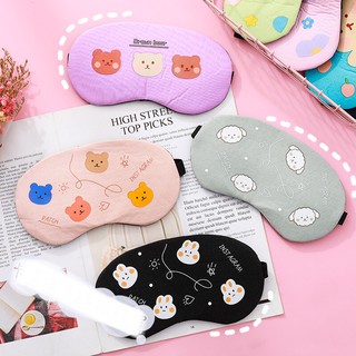 Bịt Mắt Che Mắt Ngủ Có Túi Gel Làm Mát Massage Hình Thú Cute