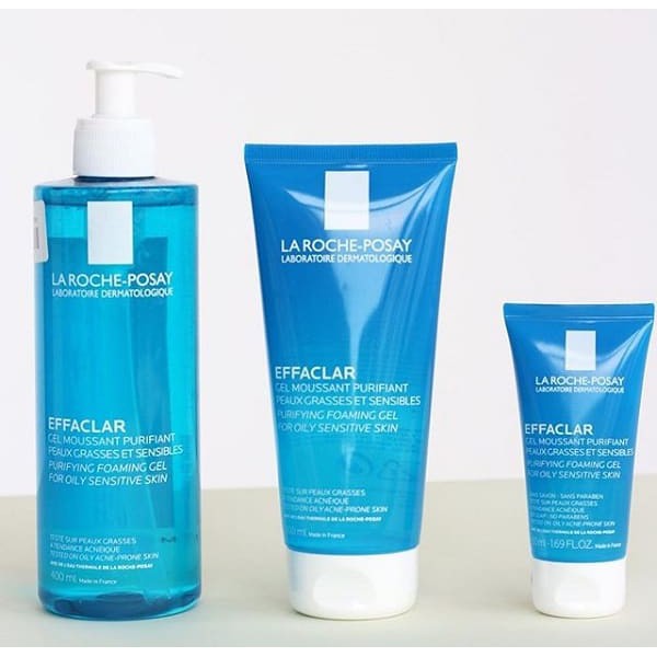 Sữa rửa mặt La Roche - Posay Effaclar 50ml - 400ml cho da dầu, mụn, nhạy cảm.