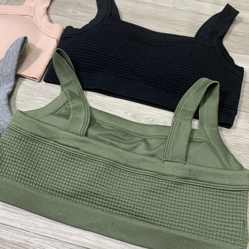 ÁO BRA TẬP GYM YOGA XUẤT KHẨU 2 DÂY BẢN TO VẢI THUN DỆT KIM CAO CẤP - BR0189