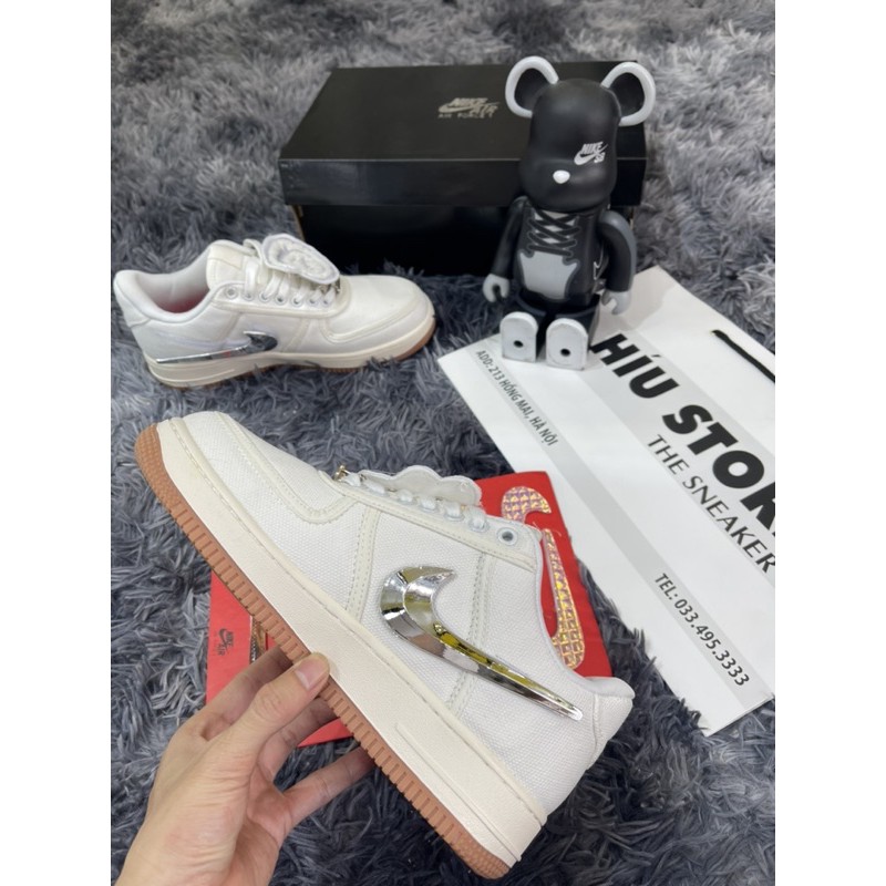 Giầy thể thao sneaker aforone x travit scott trắng thấp phản quang