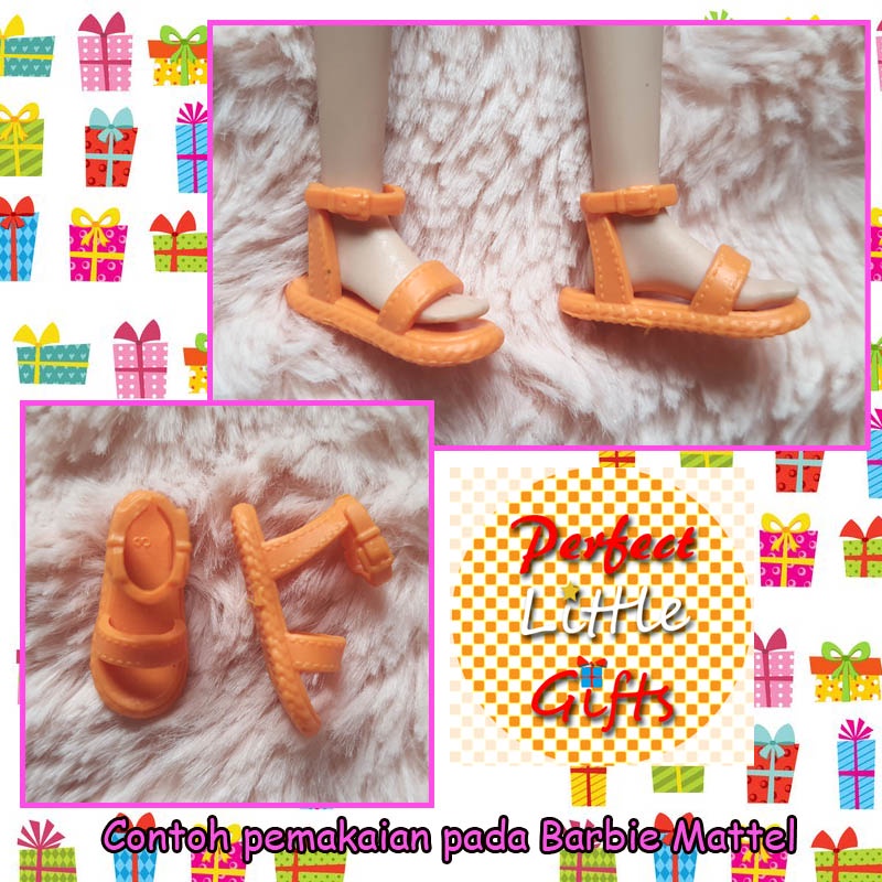 Giày búp bê barbie màu cam thư giãn