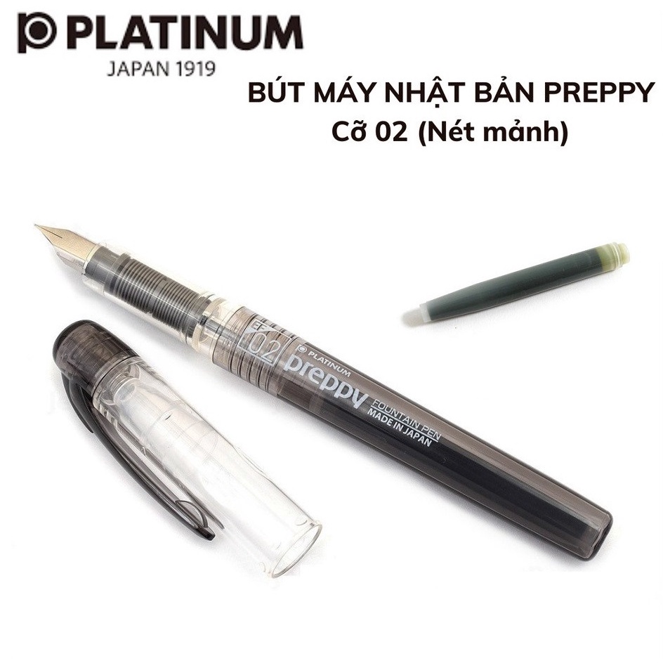Bút máy Platinum Preppy ngòi F 02 / Preppy 03 Nhật Bản Bút mực thế hệ mới tặng kèm 1 ống mực