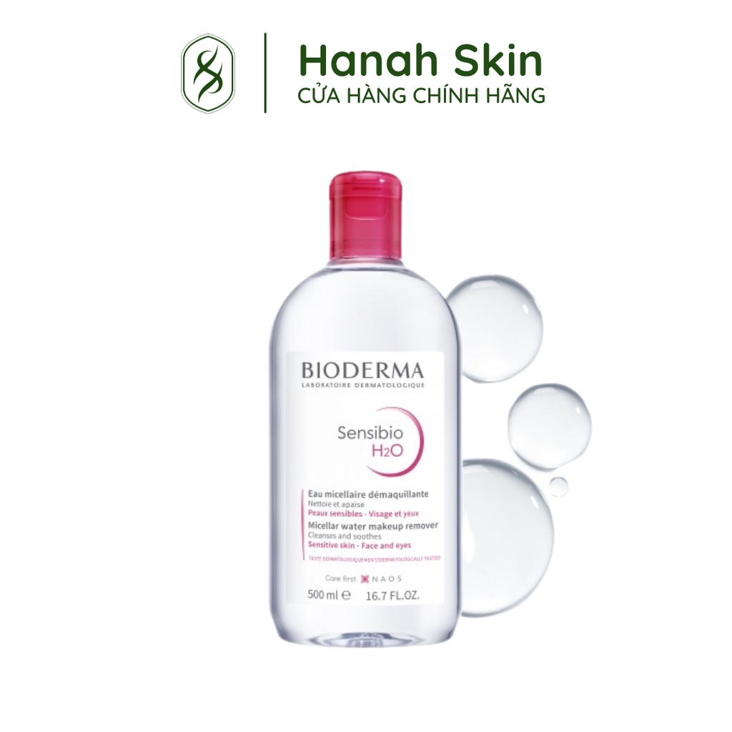 Dung dịch làm sạch và tẩy trang công nghệ Micellar Bioderma Sensibio H2O 500ml