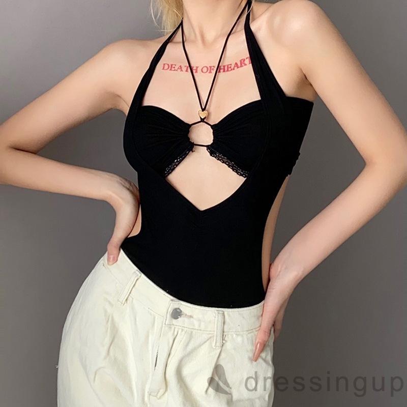 Áo liền quần Không Tay Cổ Chữ V Gợi Cảm Dành Cho Nữ | BigBuy360 - bigbuy360.vn