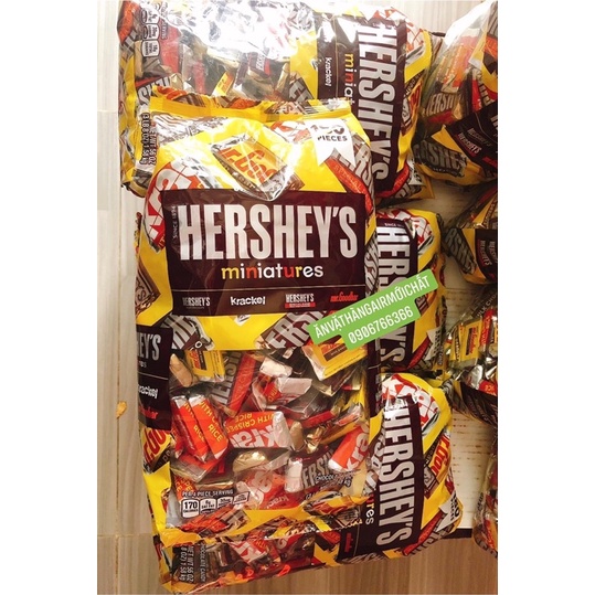 Socola Hershey’s Miniatures Mỹ Gói 180 Viên - 1.58 kg