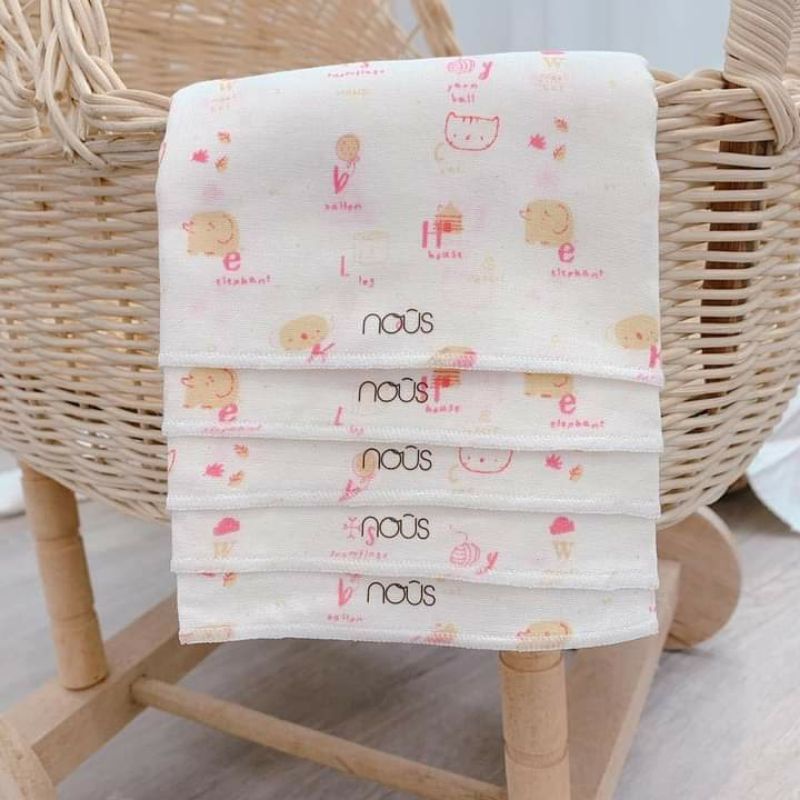 Set 5 Cái Khăn Sữa Nous Vải Nu Xô Cao Cấp 30*30cm