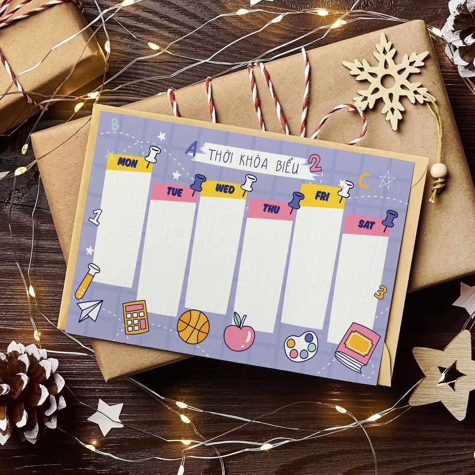 23 mẫu Thời khóa biểu xinh