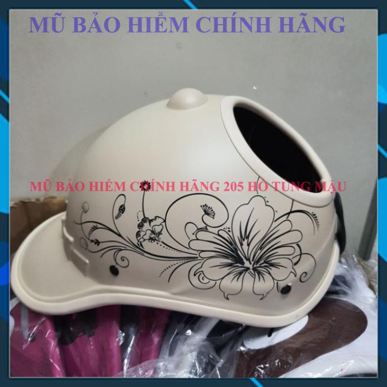 Mũ bảo hiểm khoét lỗ thời trang,tóc đuôi gà ,búi cao ,thoáng mát cho mùa hè ,trẻ trung xinh đẹp