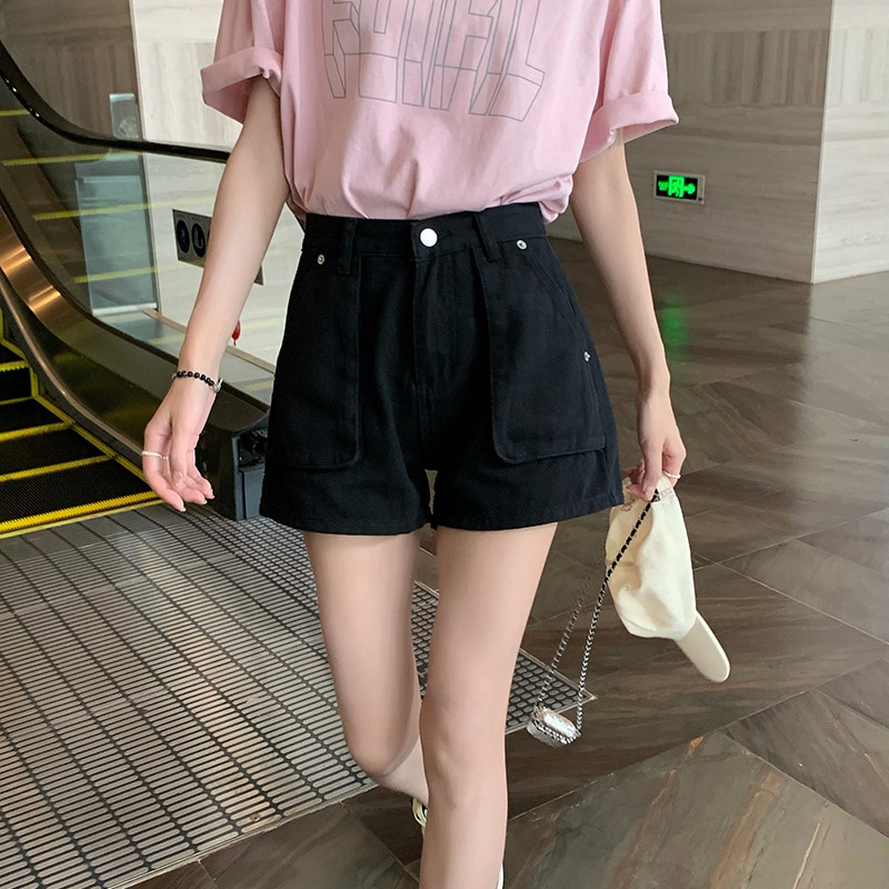 Quần Short Denim Nữ Lưng Cao Thời Trang