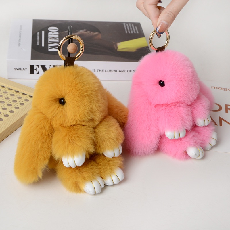 Móc Khóa Thỏ Nhồi Bông Xinh Xắn