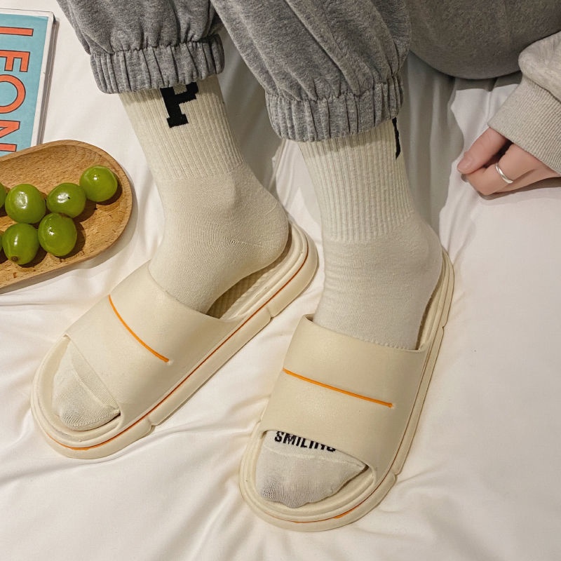 Dép đế bằng quai ngang IELGY chống trượt thiết kế đơn giản thời trang cho nữ