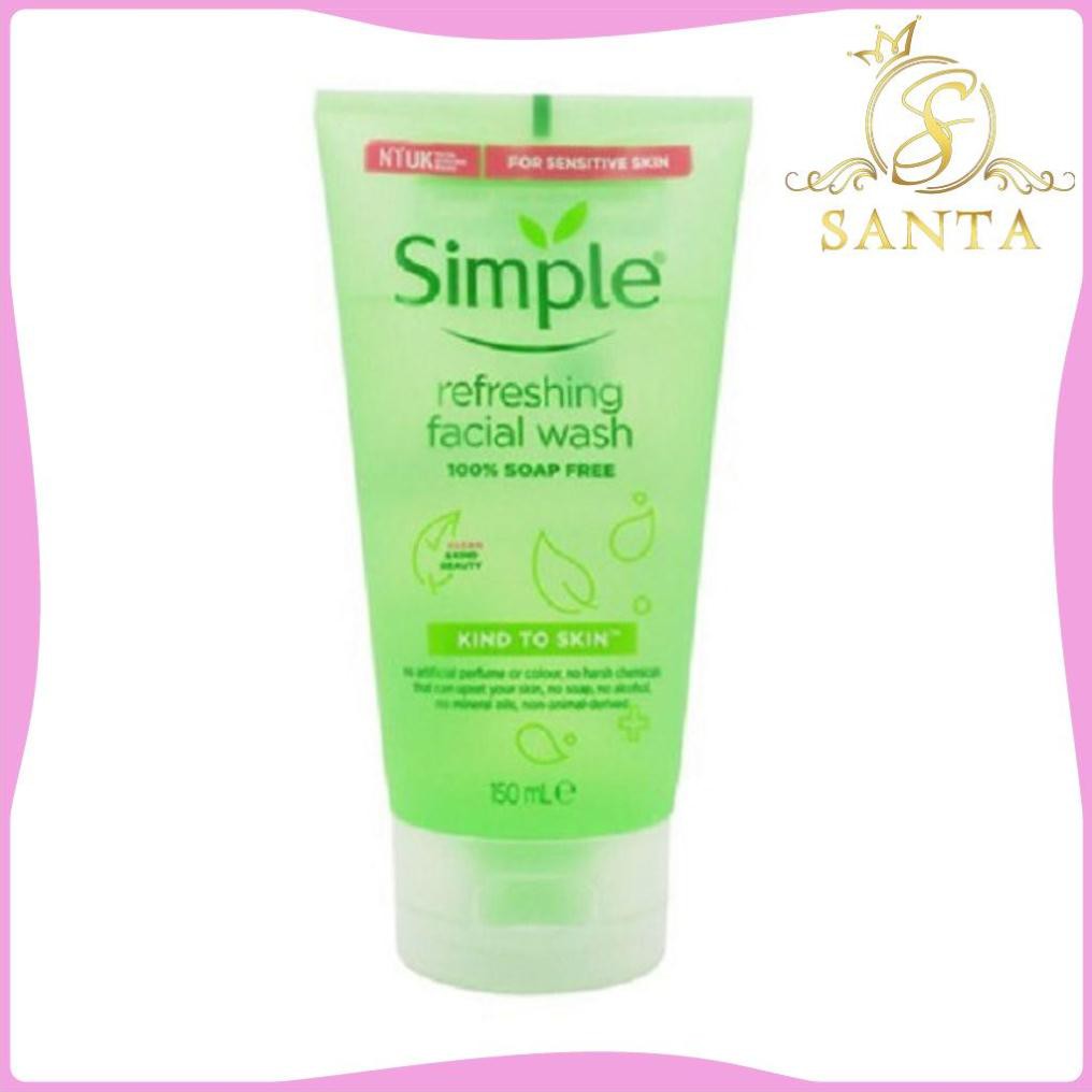 [CHÍNH HÃNG] Sữa Rửa Mặt Dạng Gel Simple Refreshing 150ml