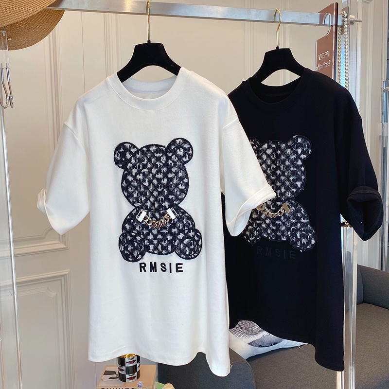 NRVP Áo Thun Cotton Tay Ngắn Cổ Tròn Thời Trang Mùa Hè Phong Cách Hàn Quốc Dành Cho Nữ