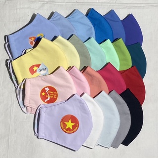 Khẩu trang vải 3 lớp cao cấp, freesize - hàng có sẵn