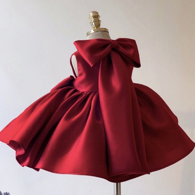 Đầm Công Chúa Cao Cấp TiNa’s House: Phối Nơ Lớn Trước vs Sau, Chân Váy Nhiều Lớp Phồng Xoè… Cho Bé Từ 03-10Tuổi.