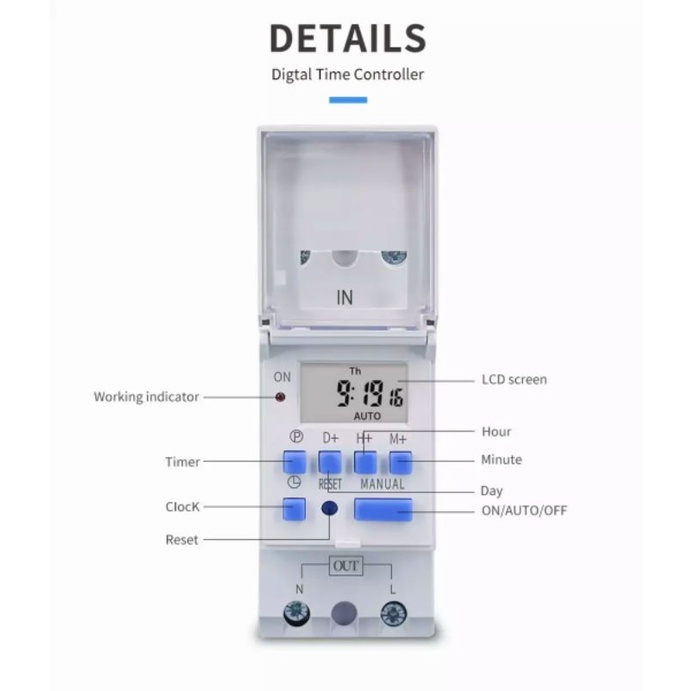 Timer Hẹn Giờ 30A - 20 Chu Kỳ  6KW