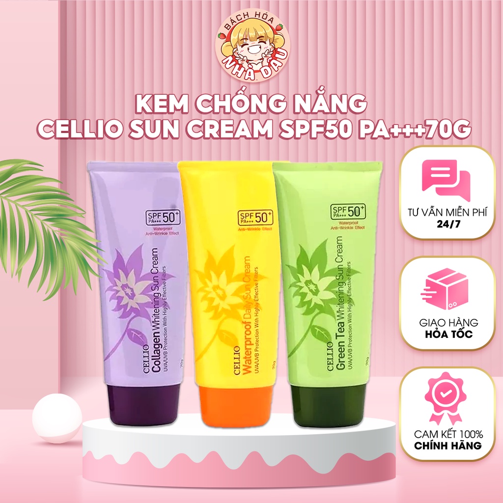 KEM CHỐNG NẮNG DƯỠNG DA CELLIO SPF 50PA+
