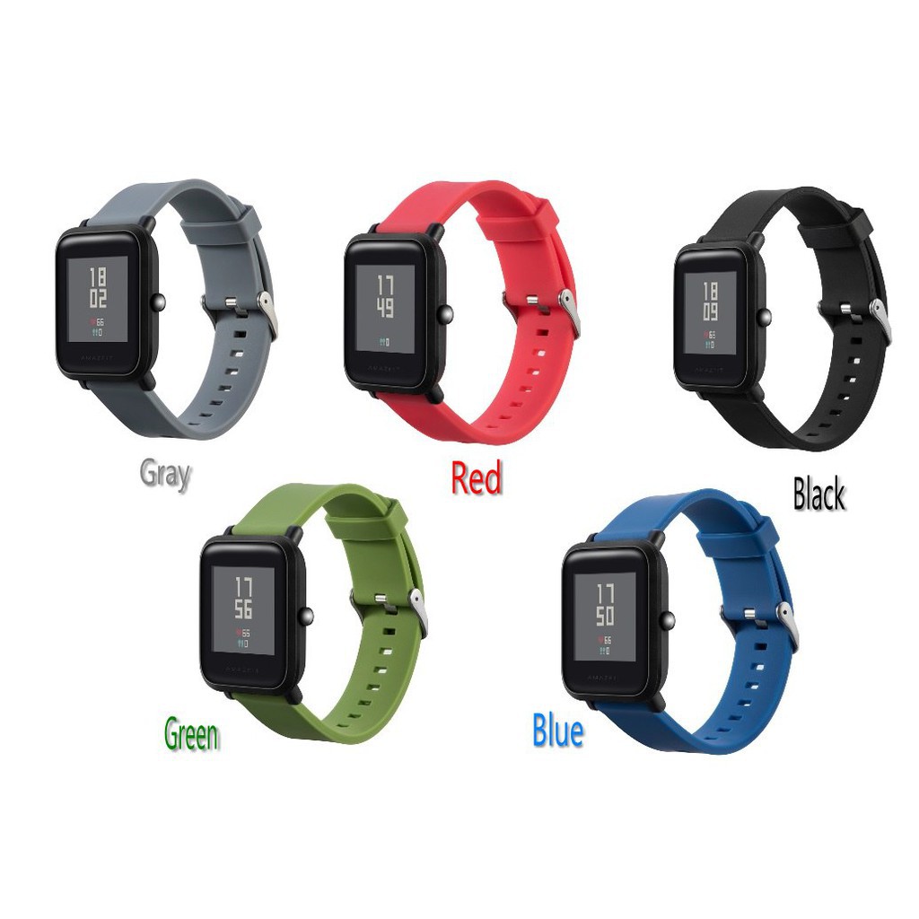 Dây Đeo Silicon Thay Thế Cho Đồng Hồ Thông Minh Huiz Amazite bip Lite Youth 1S bip 3 / bip u pro / bip s