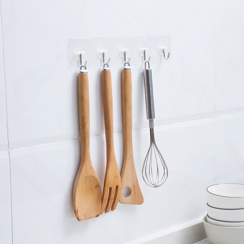 Bộ 5 Móc Treo Dán Tường Để Đồ Siêu Dính