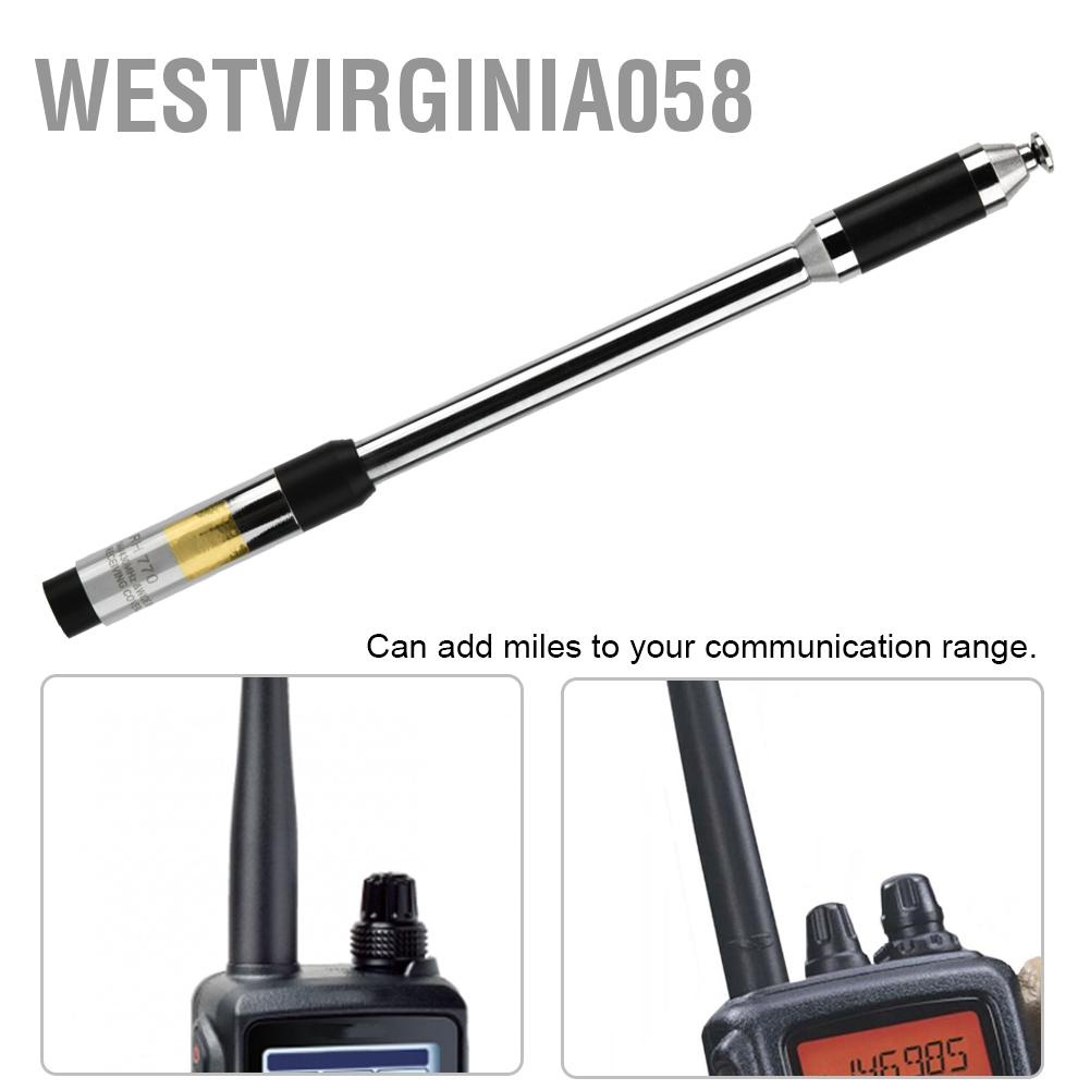 Westvirginia058 RH770 SMA-Male Băng tần kép 144 / 430MHz Ăng-ten bộ đàm cầm tay kính thiên văn
