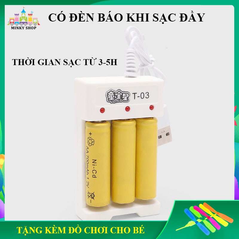 Sale Sốc Pin Sạc AA 700mAh Vỉ 3 Viên, Tiện Lợi, Dễ Dùng, Tiết Kiệm Chi Phí, Có Thể Sạc Đi Sạc Lại Đến 500 Lần Phụ Kiện