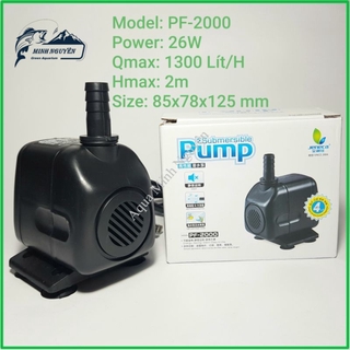 Bơm nước bể cá jeneca pf-2000 1300 lít/h 26w máy bơm nước chìm mini cho bể cá cảnh hồ cá cảnh