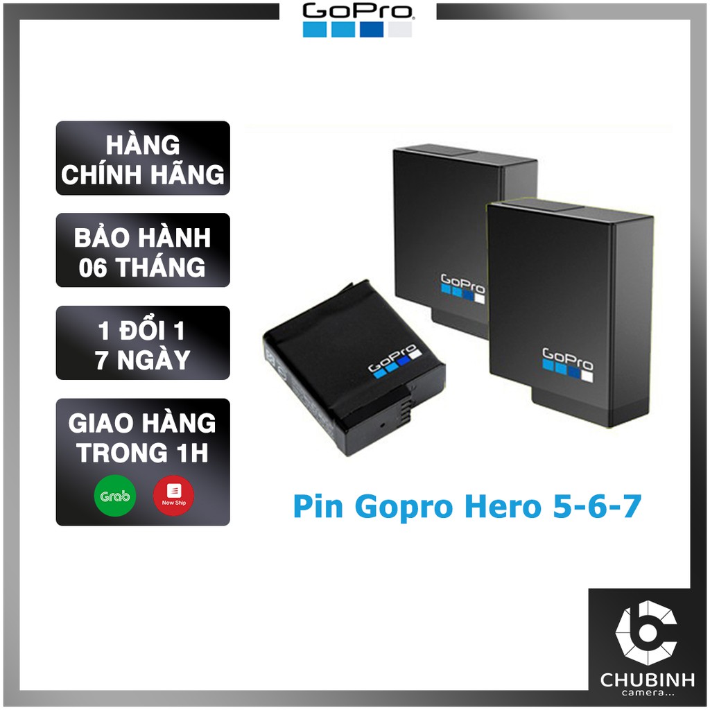 [Mã 229ELSALE hoàn 7% đơn 300K] Pin Gopro Hero 7/6/5 | Chính Hãng