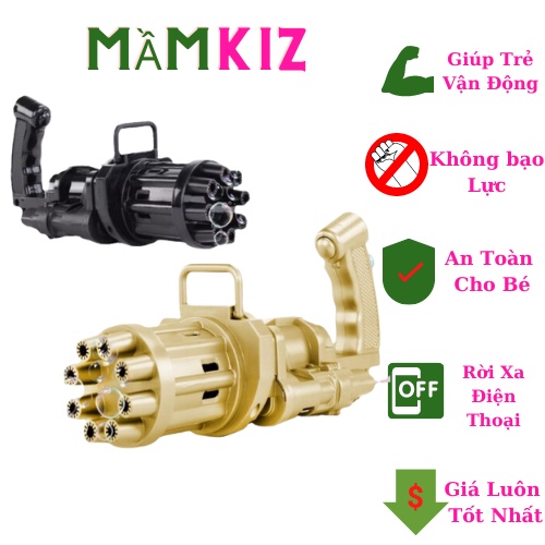 Súng Bắn Bong Bóng, Thổi Bong Bóng Xà Phòng, 8 Nòng Siêu Mạnh, Siêu Ngầu Cho Bé SHOP MẦM KIZ