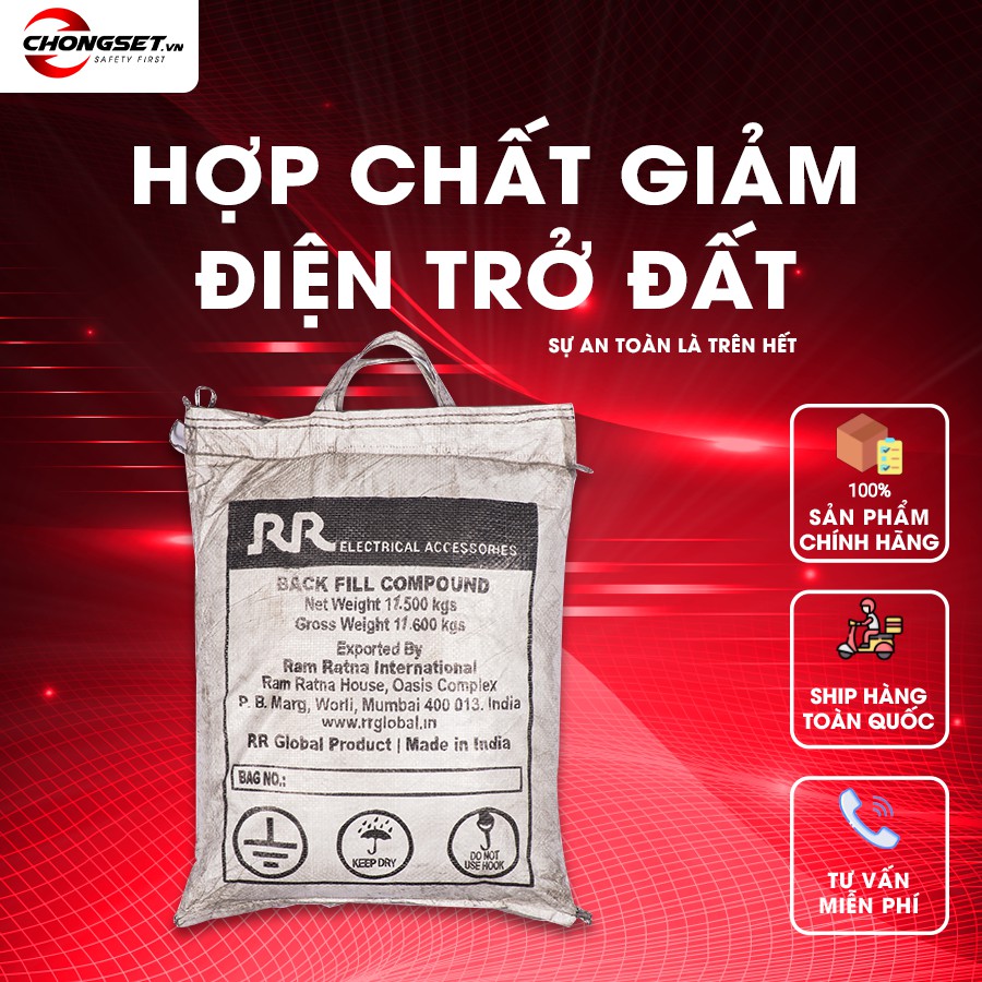 Hợp Chất Giảm Điện Trở Đất (GEM) RR-RAMRATNA - Ấn Độ Trọng Lượng 11.5KG Chống Ăn Mòn Kéo Dài Tuổi Thọ Cho Dây
