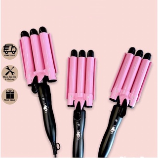 Máy uốn xoăn sóng nước ba trục Hàn Quốc thân sứ bảo vệ tóc