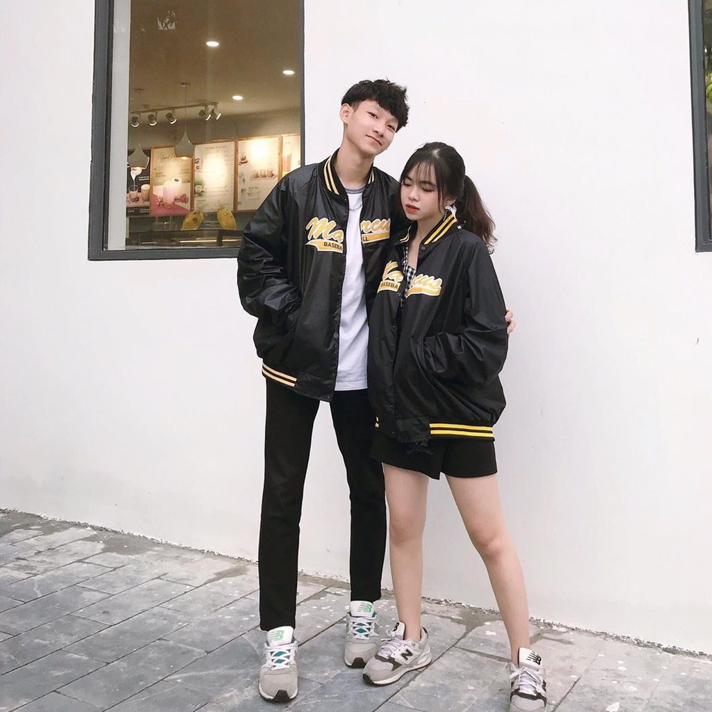 ÁO KHOÁC DÙ BOMBER MC MARCUS VÀNG ĐEN UNISEX - ÁO GIÓ KHOÁC MC 18 BÓNG CHÀY