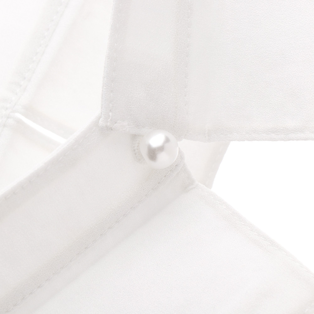 Cổ Áo Sơ Mi Giả Bằng Cotton Màu Trắng/Đen Kiểu Cổ Điển Thời Trang Sành Điệu Cho Nữ