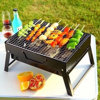 Bếp nướng than hoa portable có quai xách gấp gọn - lò nướng than