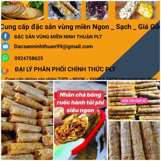 1 bịch 10 cuộn - BÁNH TRÁNG CUỘN MẮM RUỐC CHÀ BÔNG - ĐẶC SẢN NINH THUẬN