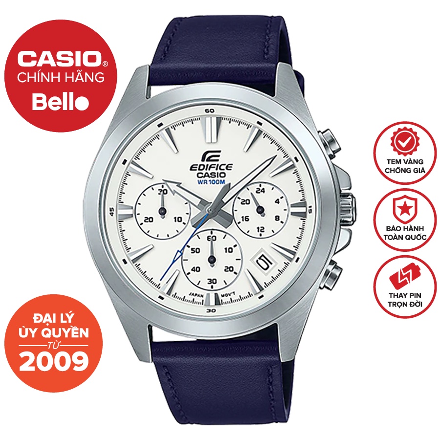 Đồng hồ Nam dây da Casio Edifice EFV-630L-7A chính hãng bảo hành 1 năm pin trọn đời