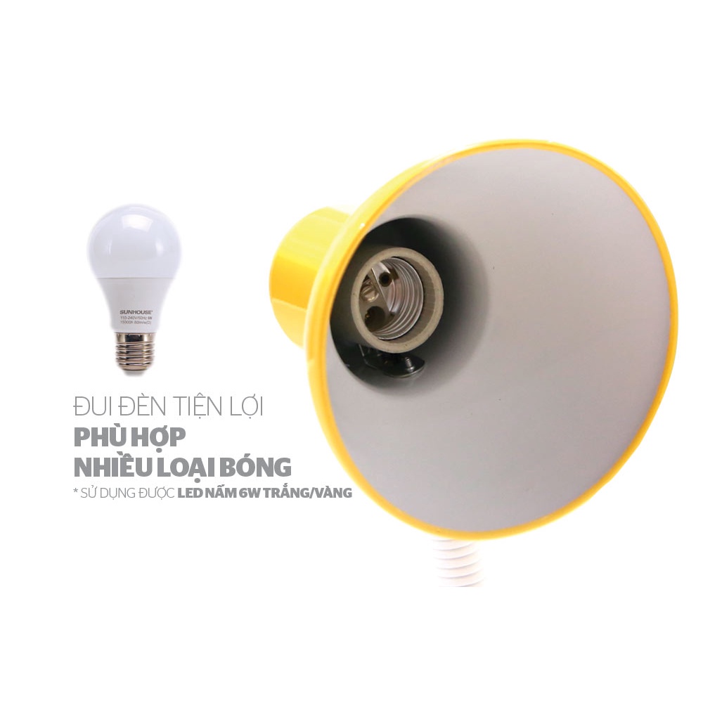 Đèn bàn Sunhouse SHE-17LED-A6, Bảo hành 12 tháng, Tặng 01 bóng led chống cận