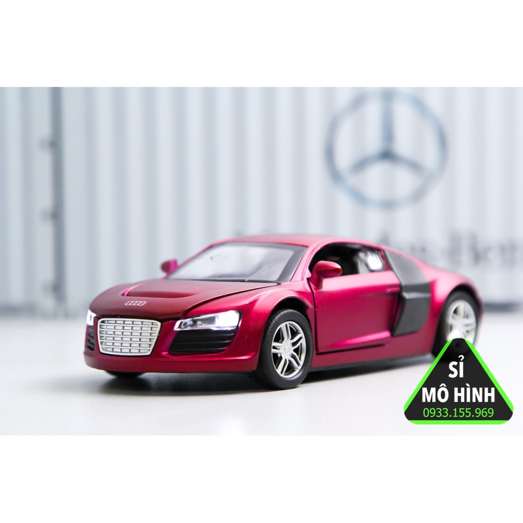 [ Sỉ Mô Hình ] Xe mô hình siêu xe Audi R8 V8 1:32 Tím