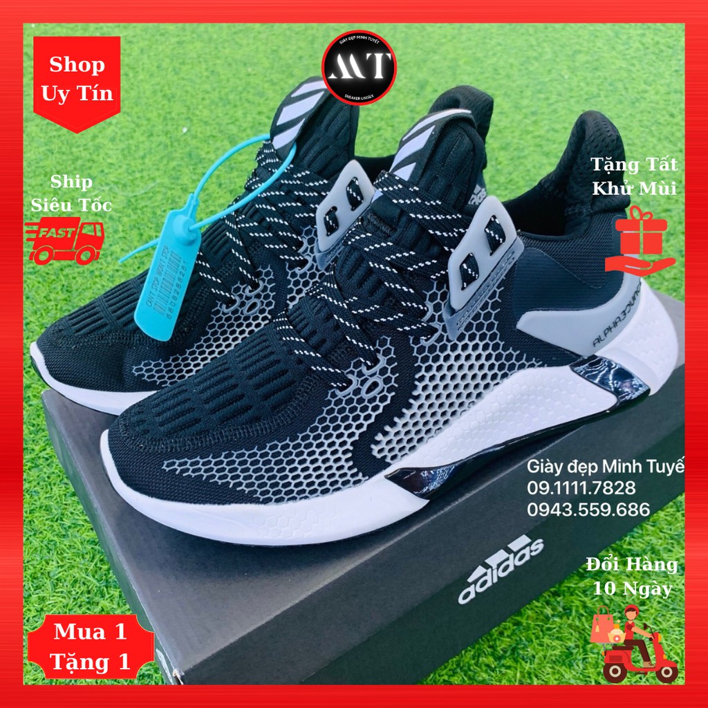 Giày Alpha-Bounce mới Đen đế trắng sneaker nam đẹp cao cấp, giá rẻ, giày chạy bộ thể thao hot trend, Shop uy tín Hà Nội