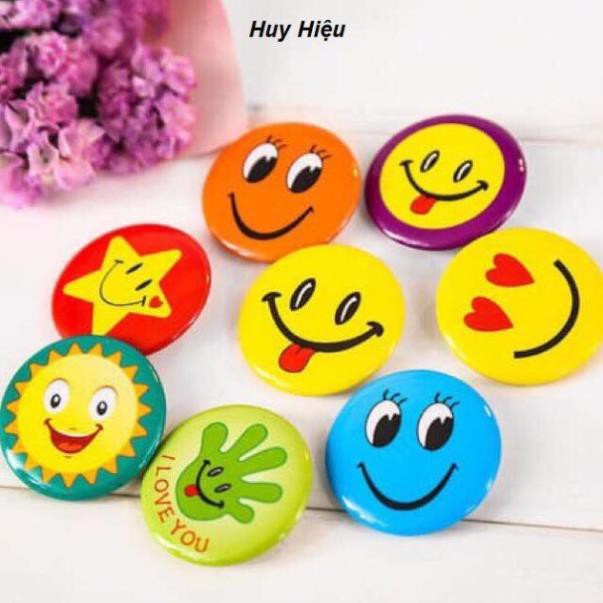 Huy Hiệu Cài Áo Hình Mặt Cười nhiều loại 3cm