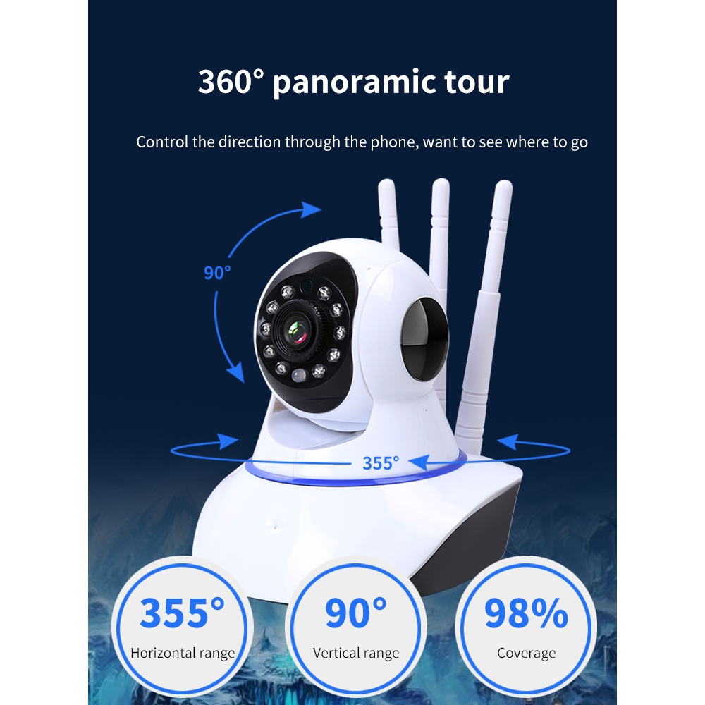 Camera An Ninh Không Dây 1080p 3 An Ninh 360 Độ