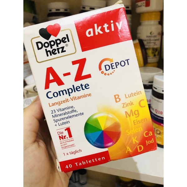 Viên uống Vitamin tổng hợp Doppelherz Aktiv A-Z Depot, Tăng cường sức khỏe đề kháng, nội địa Đức 40 viên