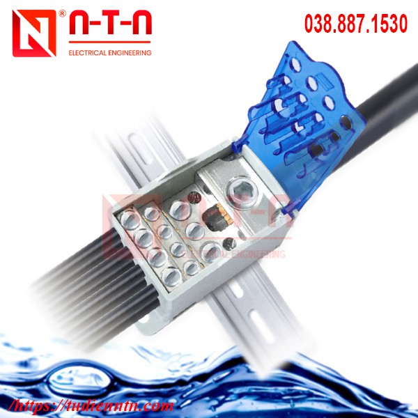 Hộp đấu nối cáp UKK125,Cầu chia dây UKK125-1 Ngõ vào tổng 125A-6 ngõ ra