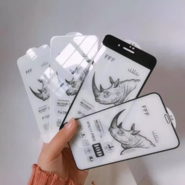 Kính Cường Lực iphone Full Màn 10D Tê Giác Chính Hãng ip/6/6plus/6s/6splus/7/7plus/8/8plus/x/xr/xs/11/12/13/pro/max/plus