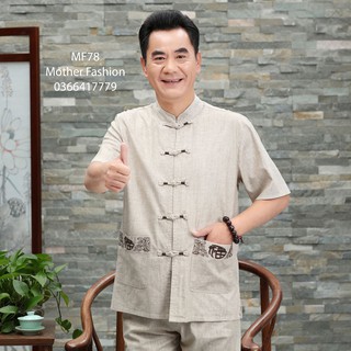 bộ quần áo cho ông , quần áo cho bố , thời trang  nam trung niên , mã hàng MF78