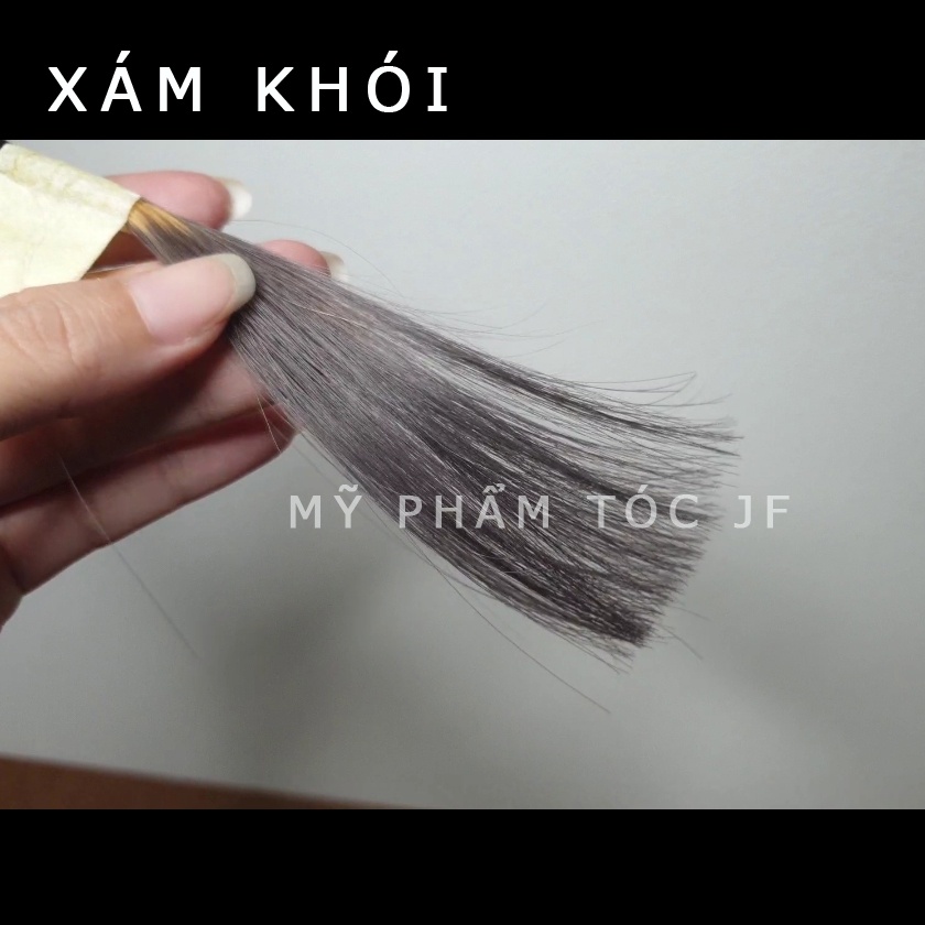 Kem Nhuộm Tóc Thảo Dược Màu Xám Khói - Nhuộm Trên Nền Tóc Tẩy Vàng Sáng - Tặng oxy